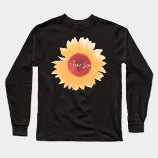 Sunflower , I love sun Long Sleeve T-Shirt